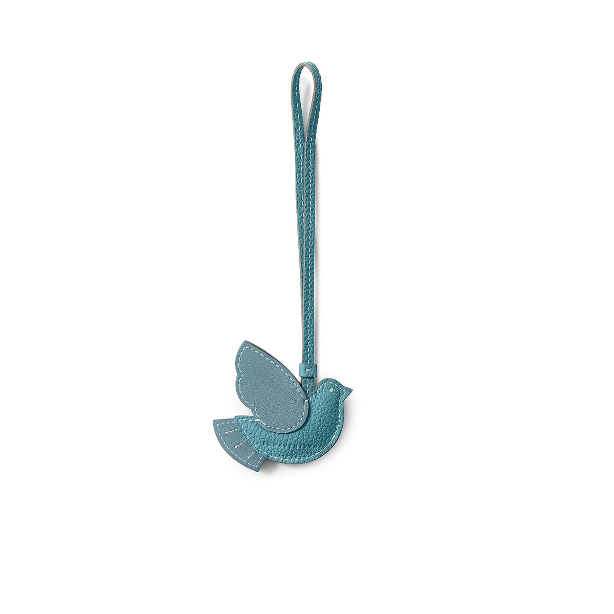 Animal Lucky Charm Bird Shrink Leather (Blue Cyan)