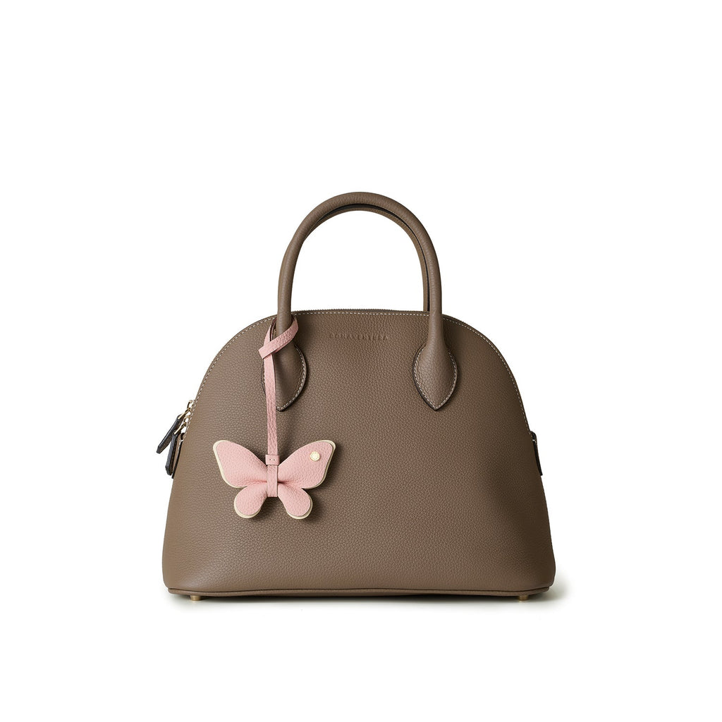 Animal Charm Butterfly Shrink Leather (Sakura Pink × Ivory)