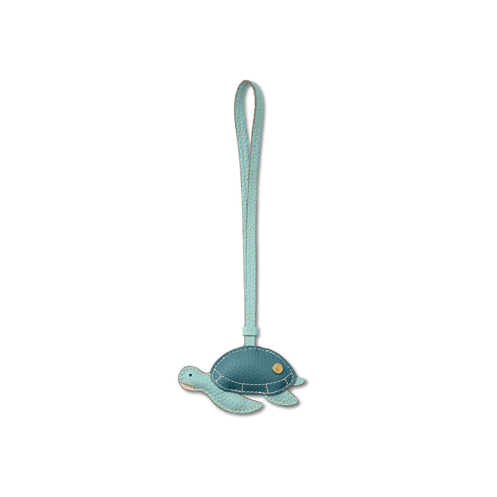 Animal Charm Turtle Shrink Leather (Mare Blue × Blue Cyan)