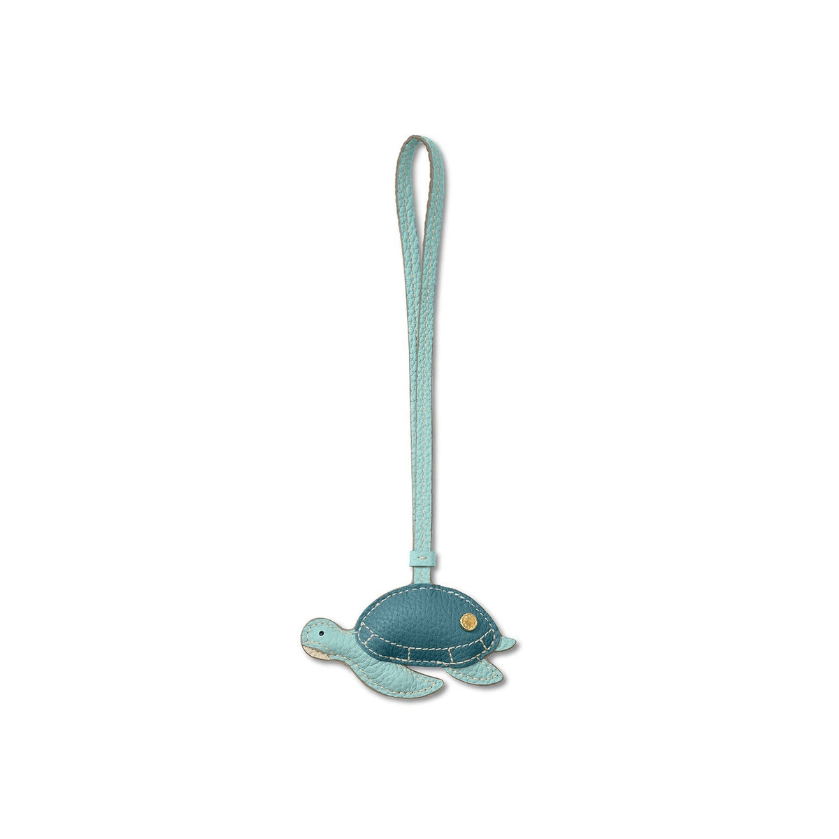 Animal Charm Turtle Shrink Leather (Mare Blue × Blue Cyan)