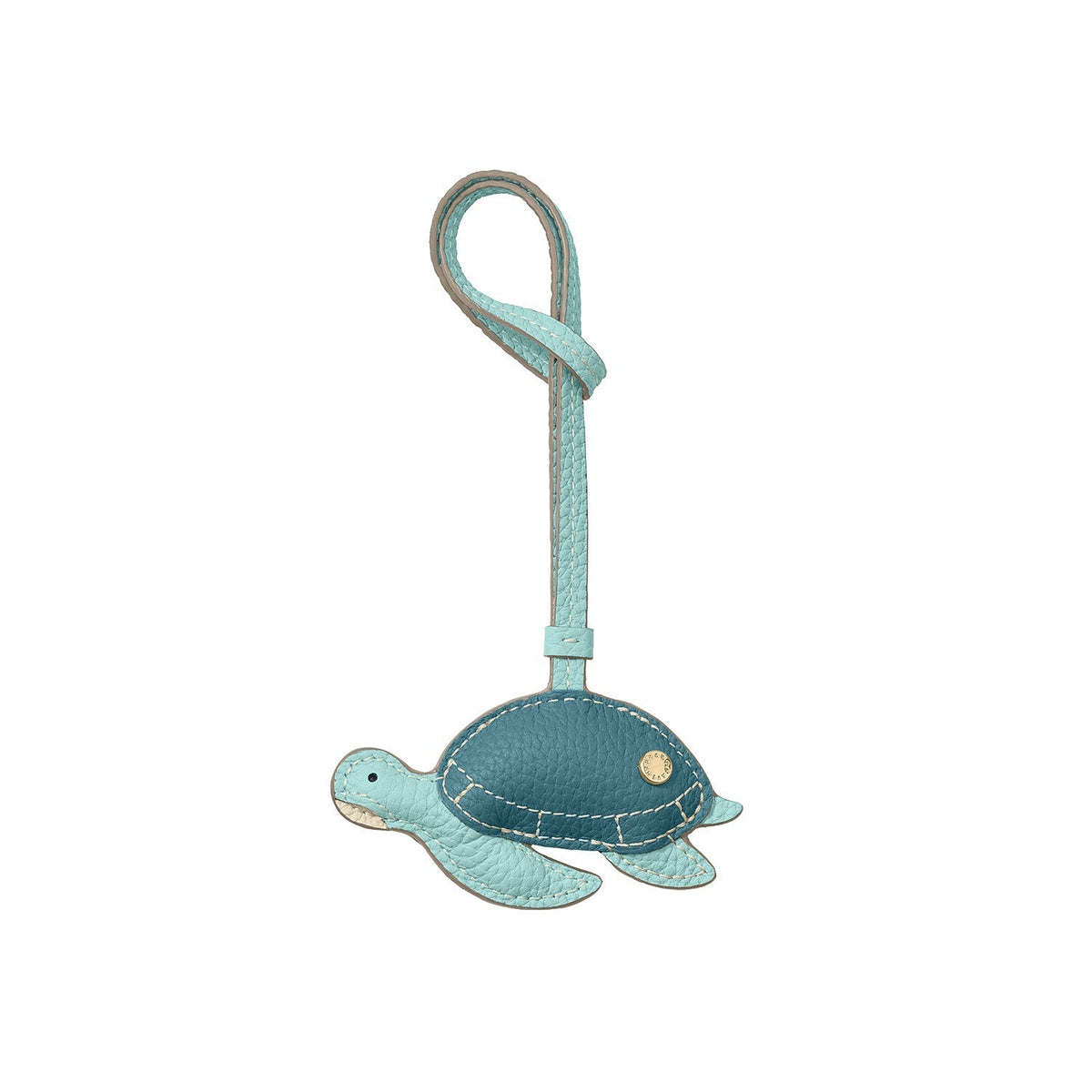 Animal Charm Turtle Shrink Leather (Mare Blue × Blue Cyan)