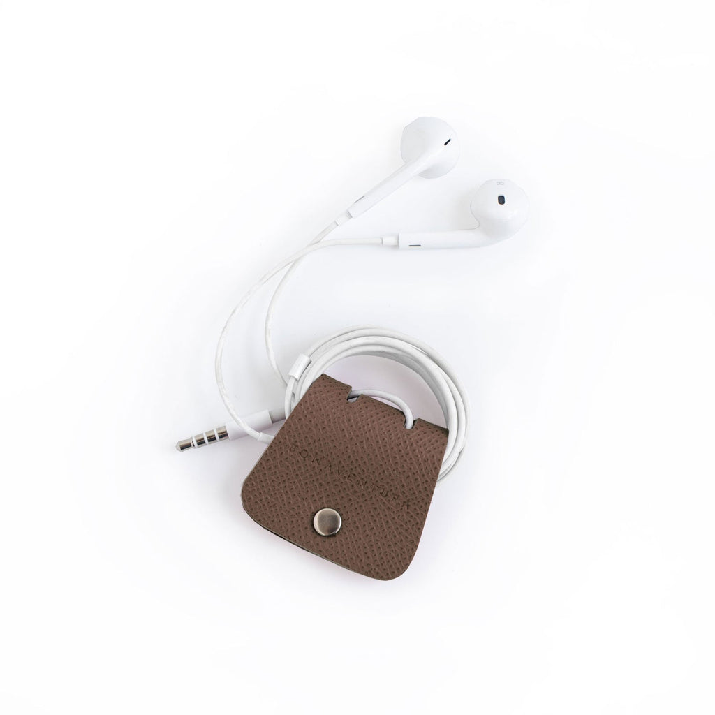 Cable Holder Nobile Leather (Etoupe)