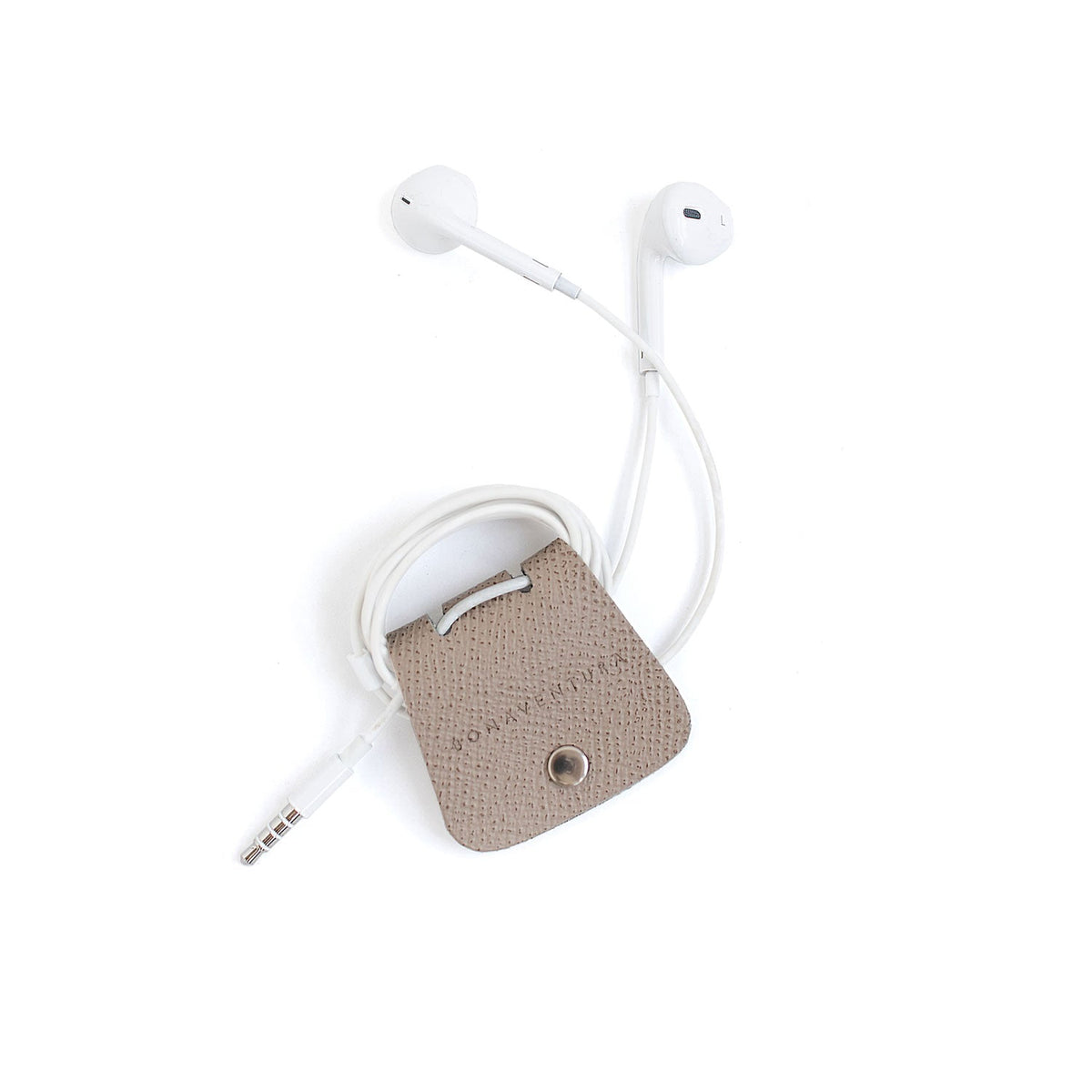 Cable Holder Nobile Leather (Greige)