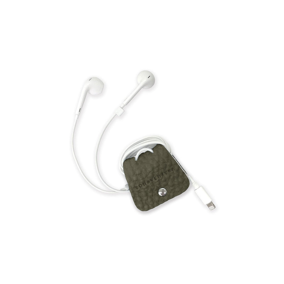 Cable Holder Shrink Leather (Olive)