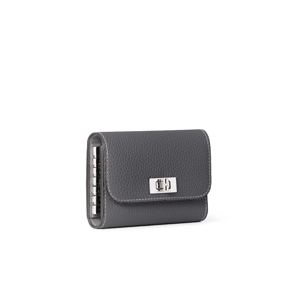 Beatrice Key Case Shrink Leather (Charcoal Gray)