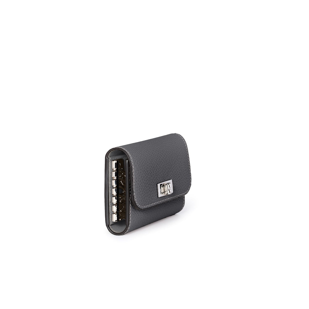 Beatrice Key Case Shrink Leather (Charcoal Gray)