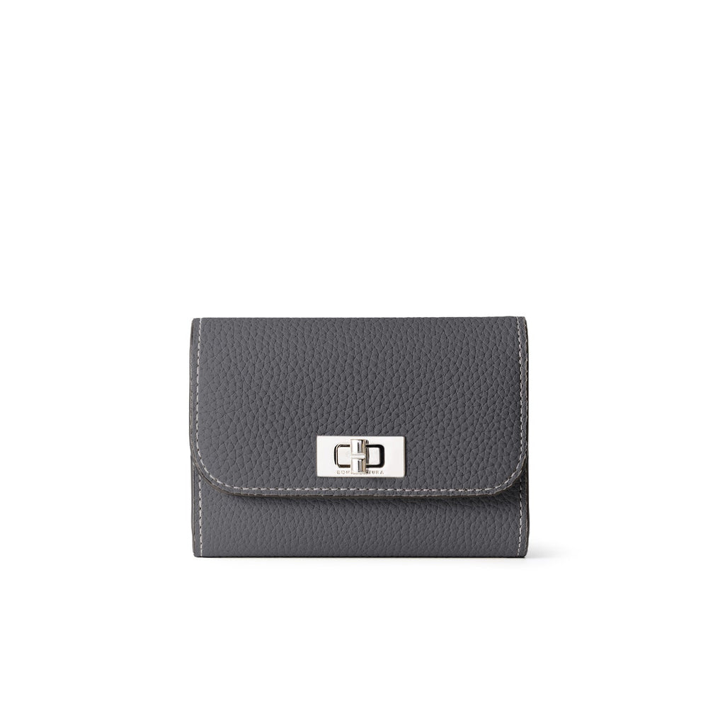 Beatrice Key Case Shrink Leather (Charcoal Gray)