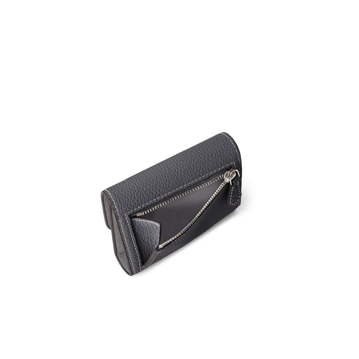 Beatrice Key Case Shrink Leather (Charcoal Gray)
