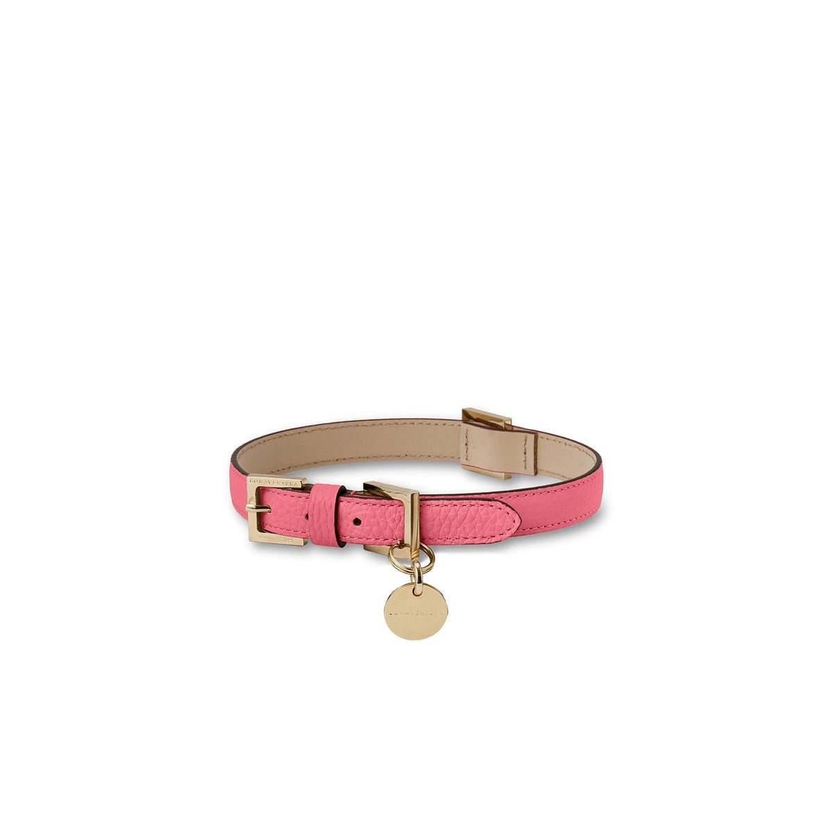BONAVENTURA × FRIDA Firenze Collar for Pets Shrink Leather (Azalee Pink - 45)