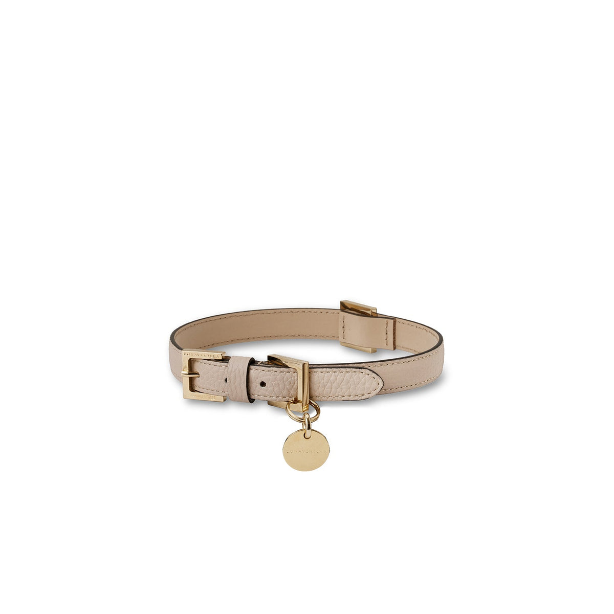 BONAVENTURA × FRIDA Firenze Collar for Pets Shrink Leather (Greige - 45)