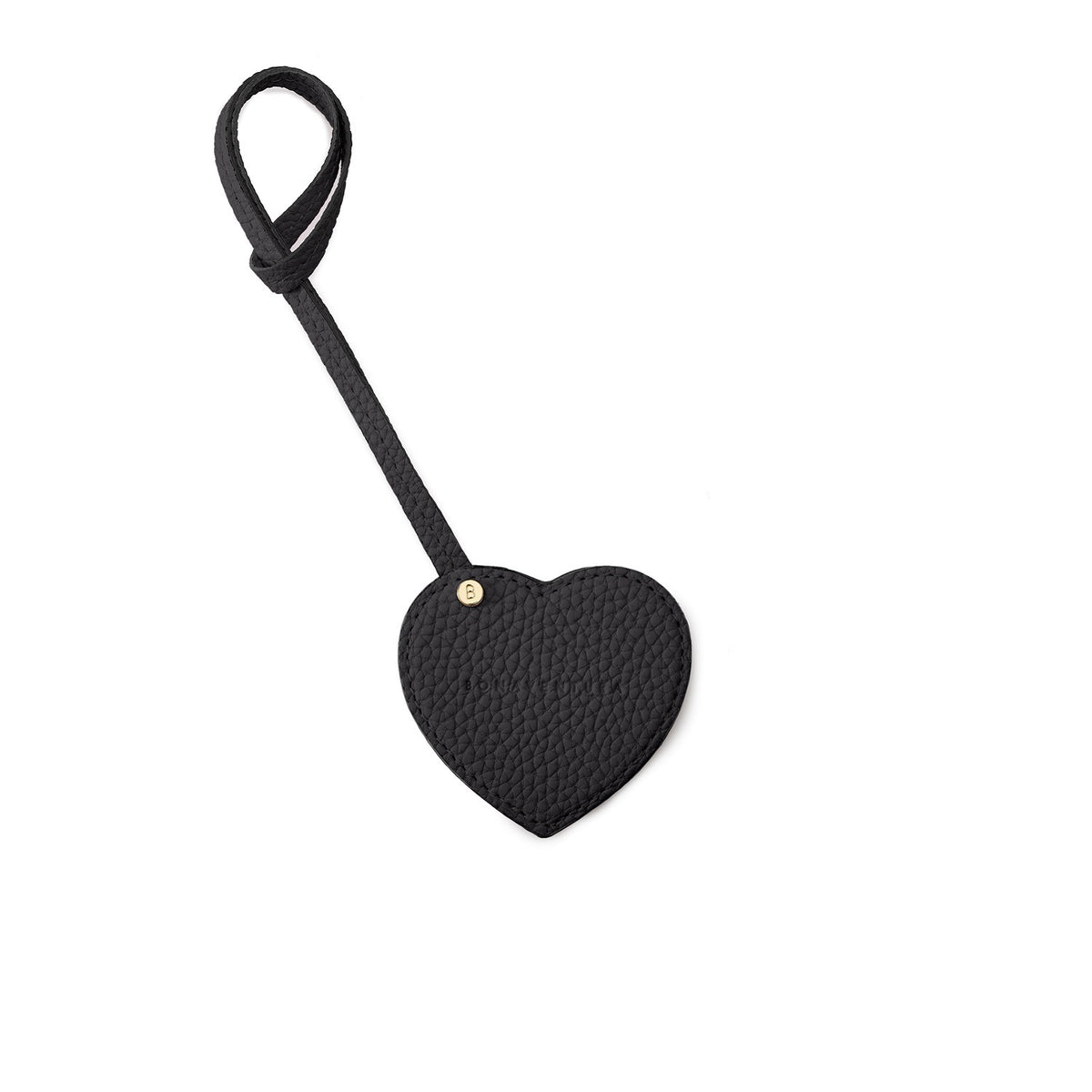 Heart Charm with Mirror Shrink Leather