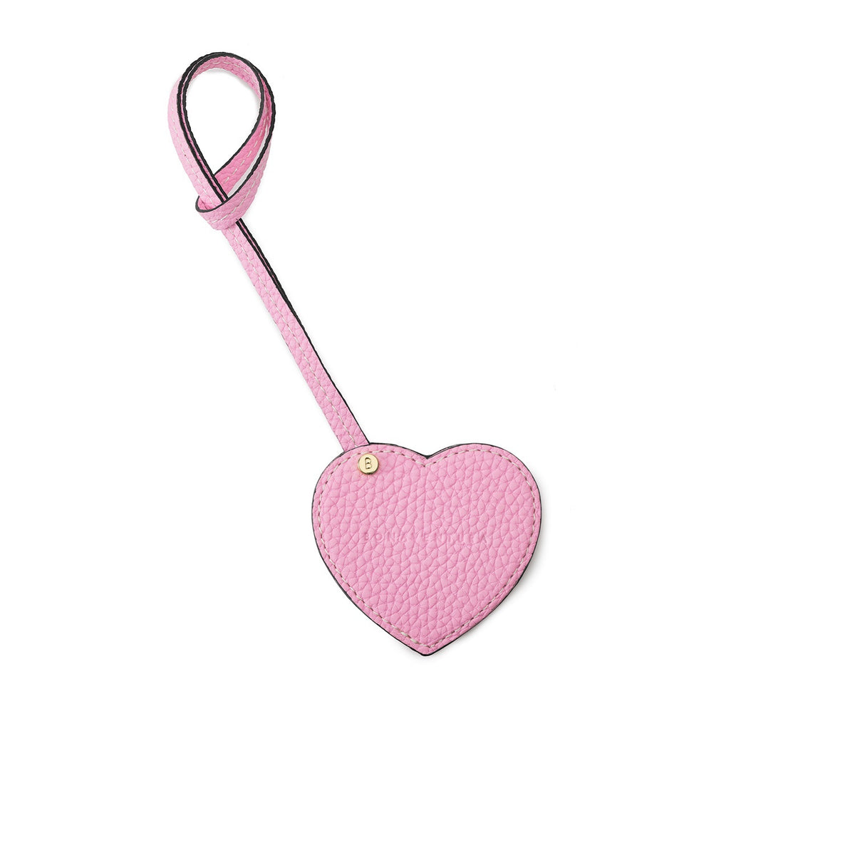 Heart Charm with Mirror Shrink Leather