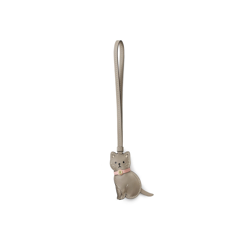 Animal Charm Cat Bottalato Leather