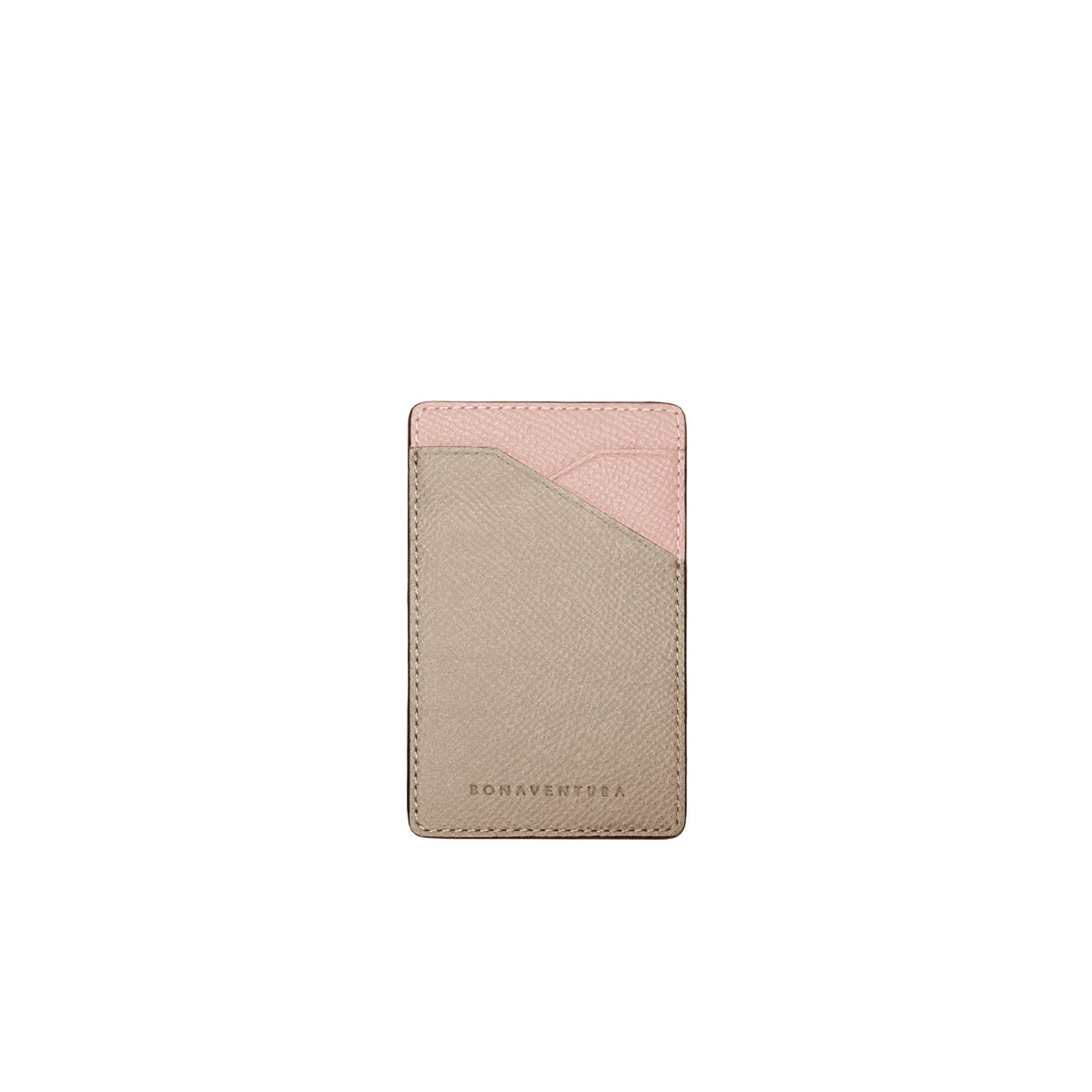 Detachable Card Slot Nobile Leather (Greige × Shell Pink)