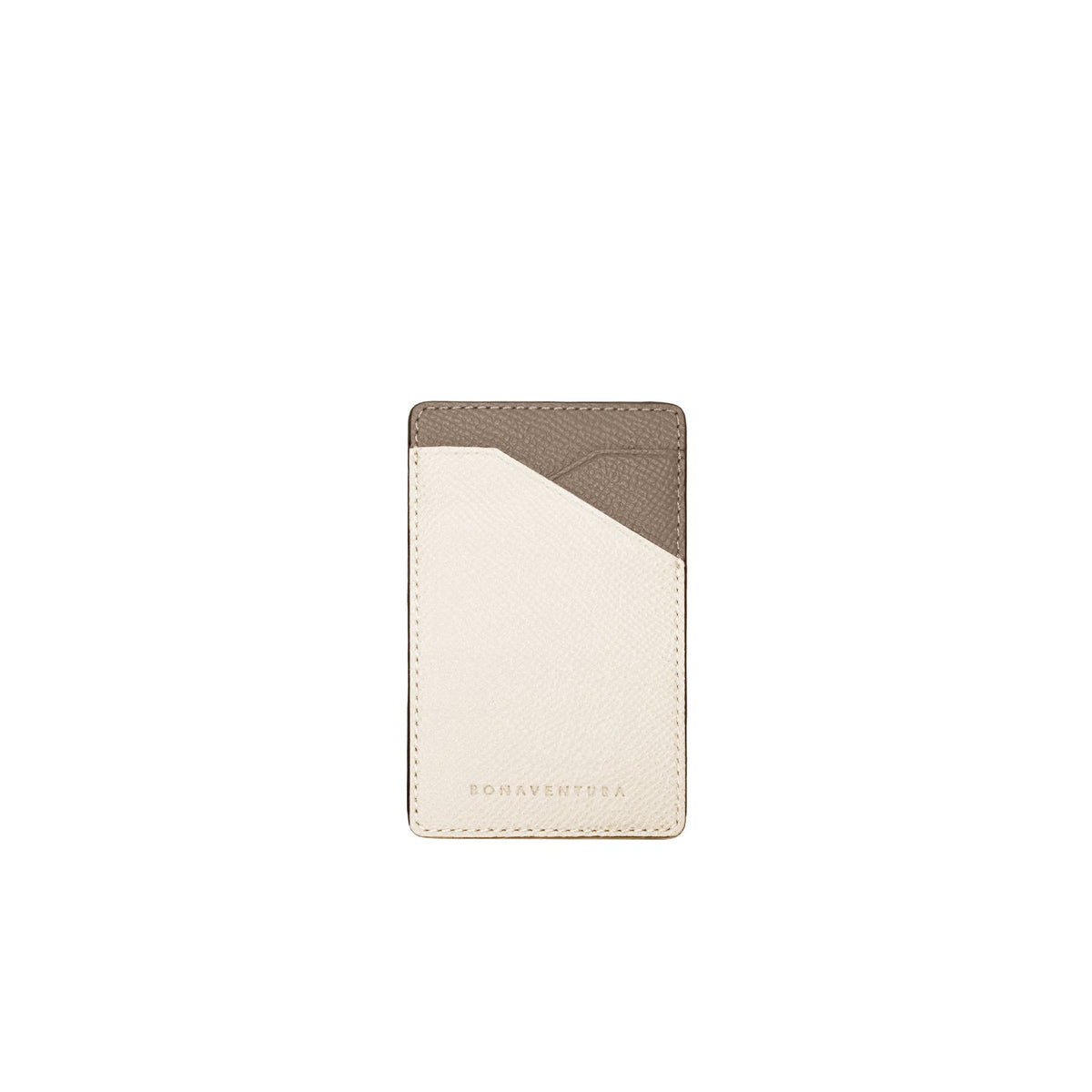 Detachable Card Slot Nobile Leather (White × Etoupe)
