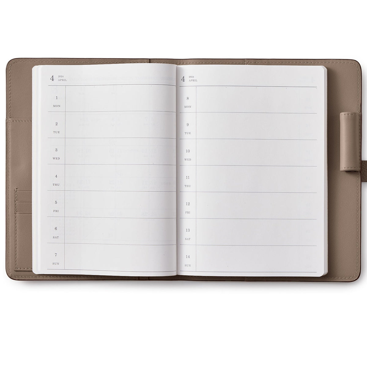 Diary Case Shrink Leather (B6 - Etoupe)