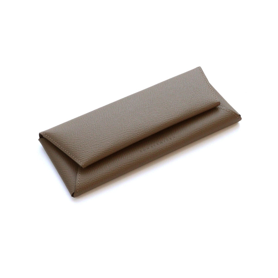 Flap Eyeglass Case Nobile Leather (Etoupe)
