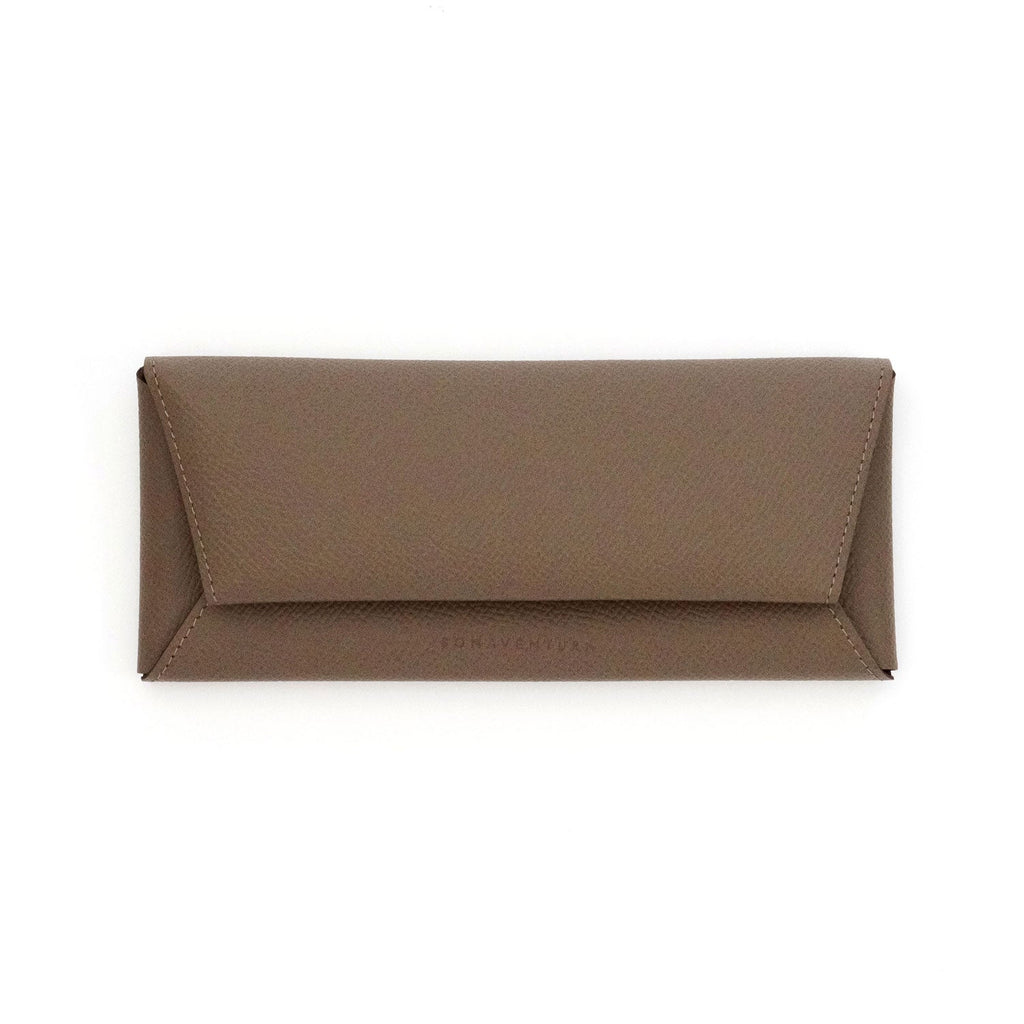 Flap Eyeglass Case Nobile Leather (Etoupe)