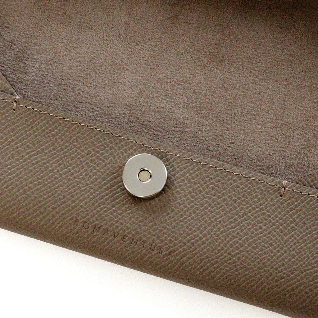 Flap Eyeglass Case Nobile Leather (Etoupe)