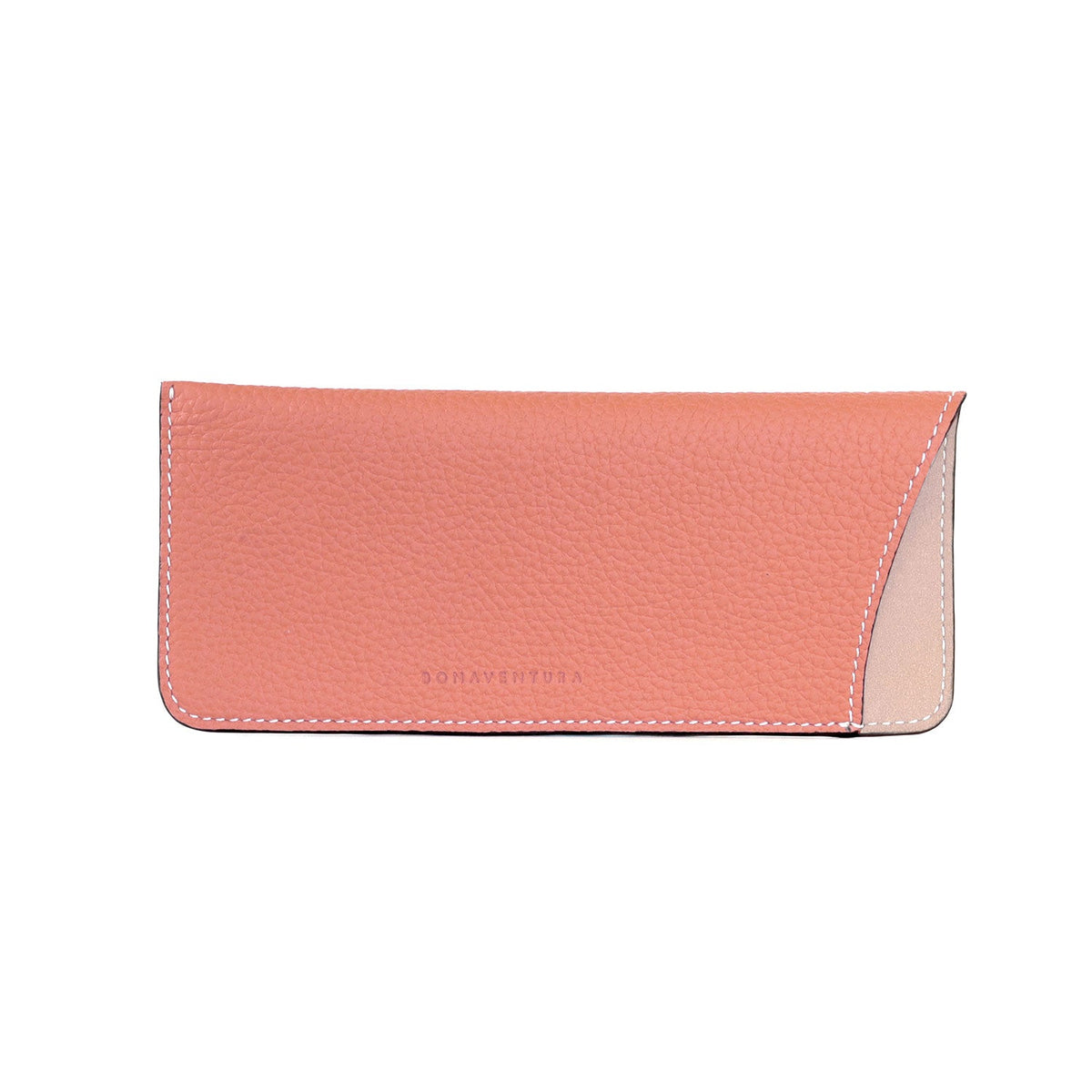 Eyeglass Case Shrink Leather (Coral Pink)