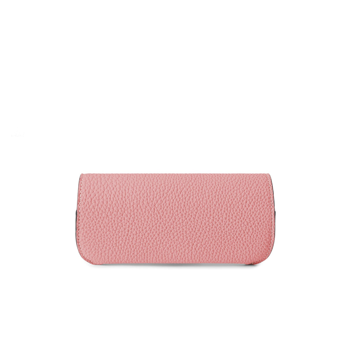Flap Eyeglass Case Shrink Leather (Coral Pink)