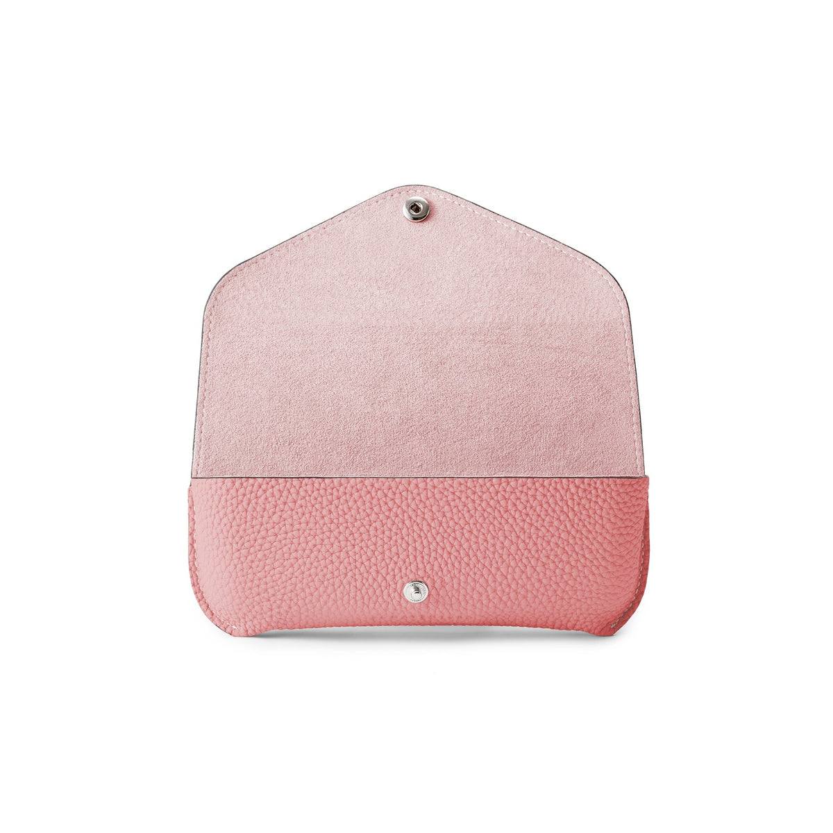 Flap Eyeglass Case Shrink Leather (Coral Pink)