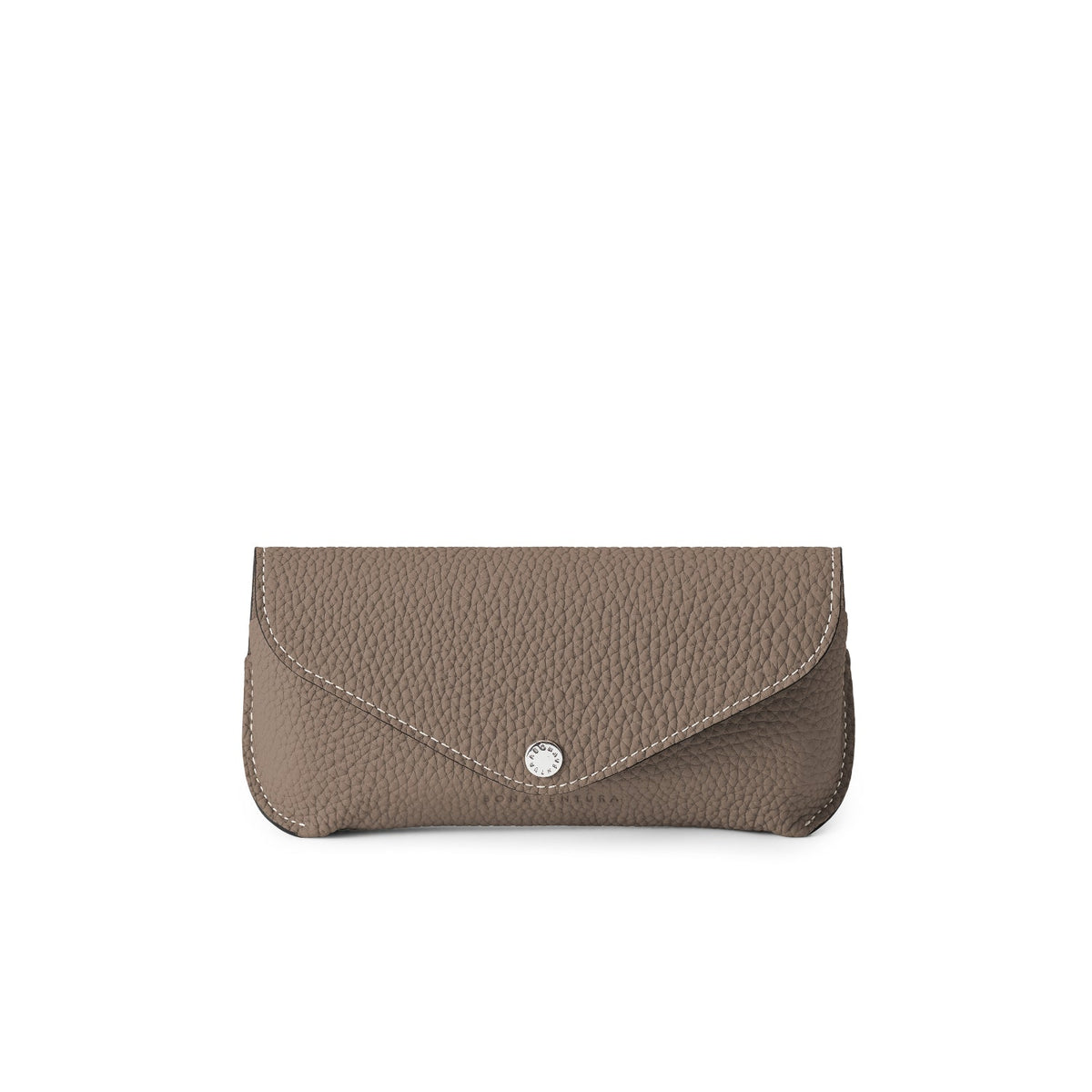 Flap Eyeglass Case Shrink Leather (Etoupe)