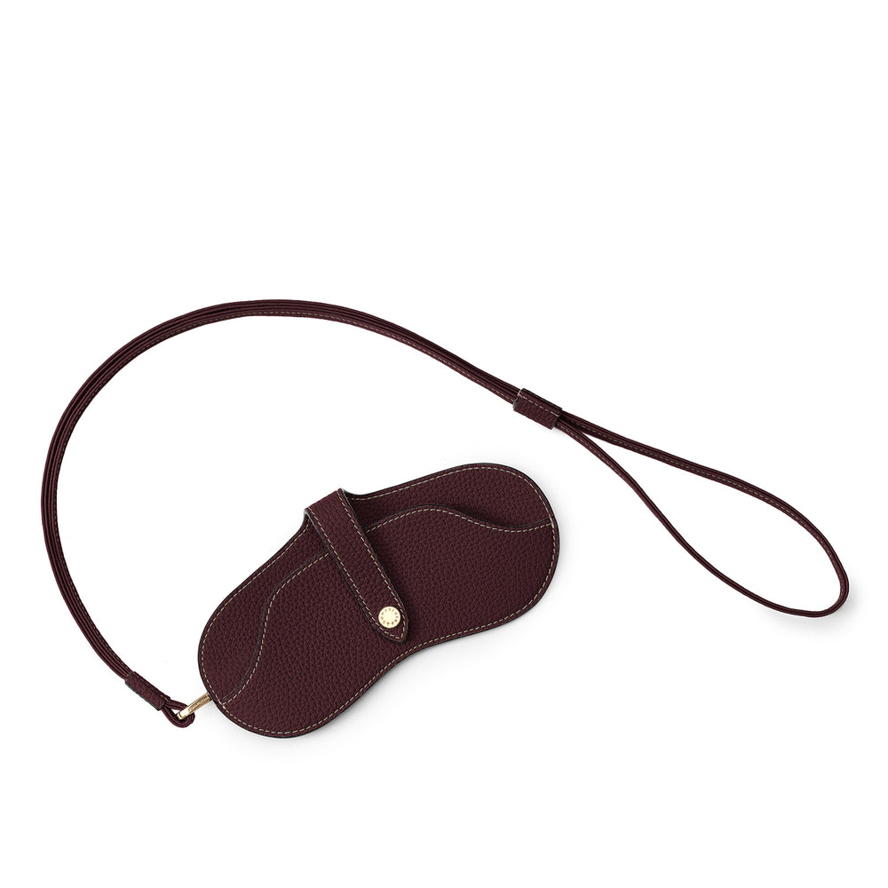 Eyeglass Case with Strap Shrink Leather