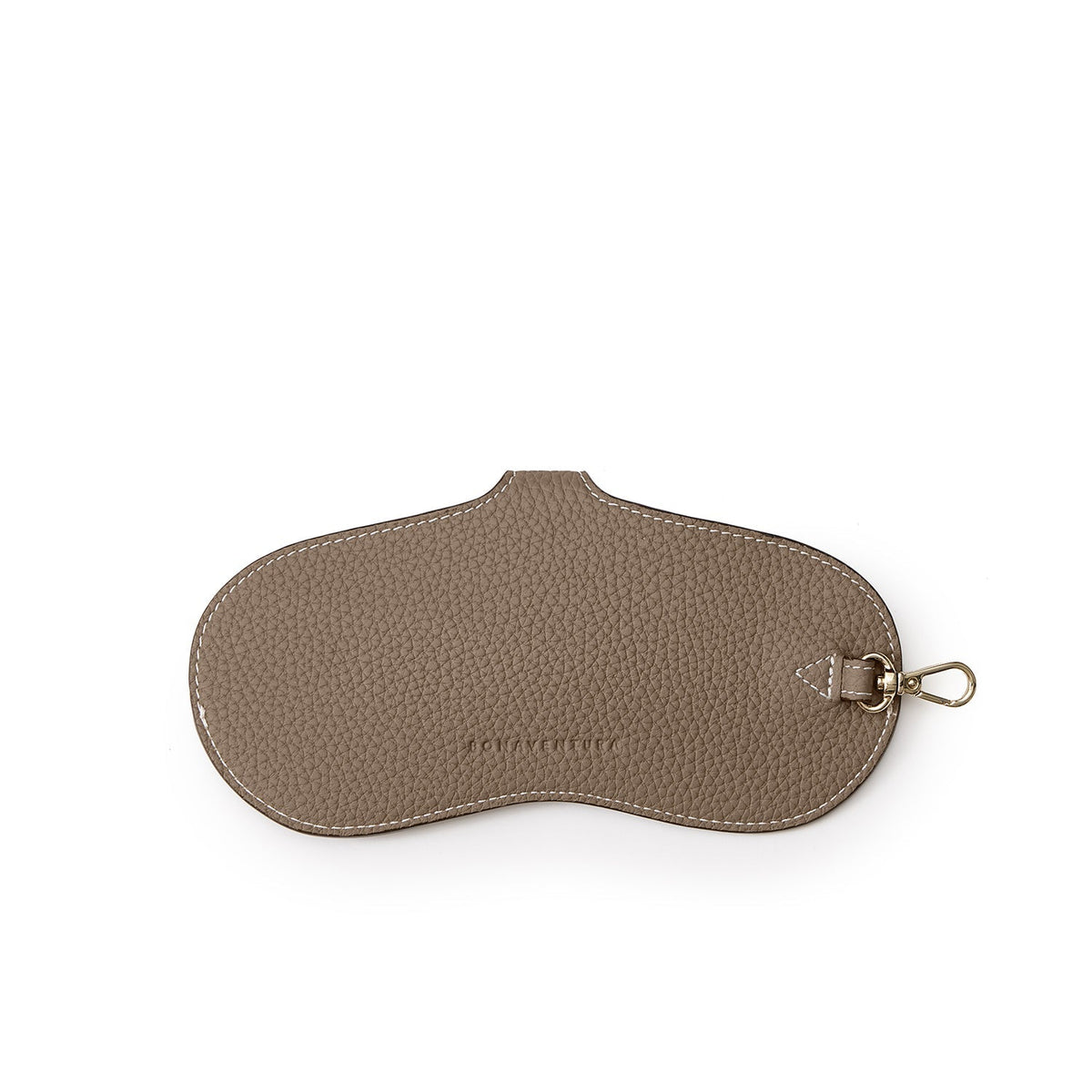 Eyeglass Case with Strap Shrink Leather (Etoupe)
