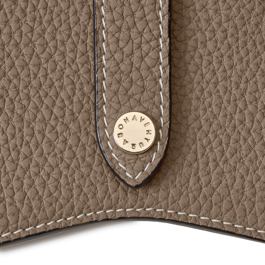 Eyeglass Case with Strap Shrink Leather (Etoupe)