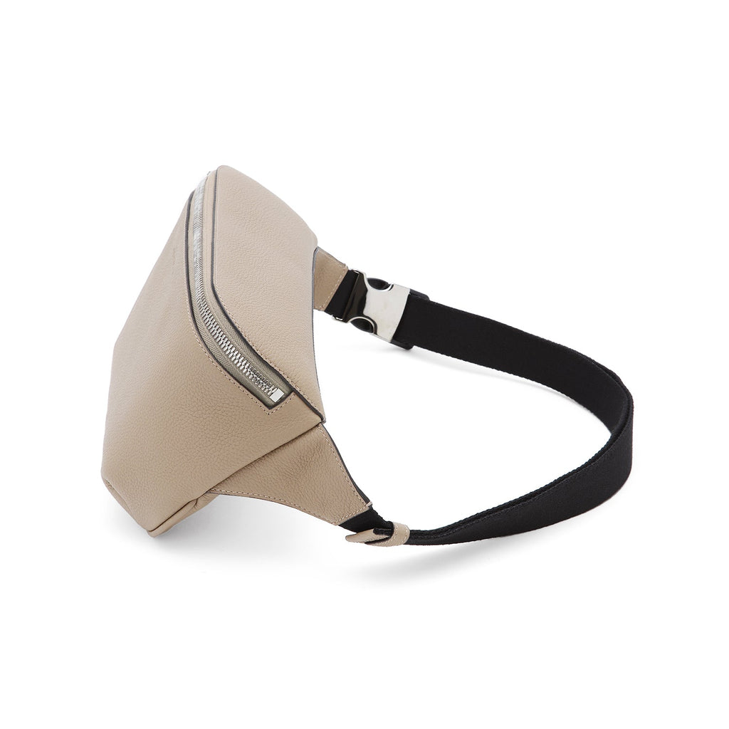 Liam Crossbody Bag Shrink Leather (Greige)