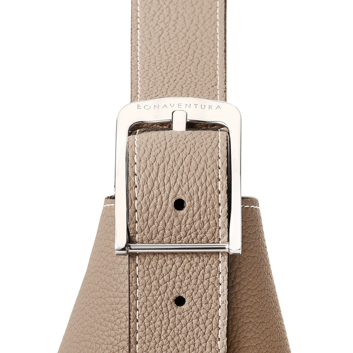 Mina Open Bucket Bag Shrink Leather (Greige - Medium)