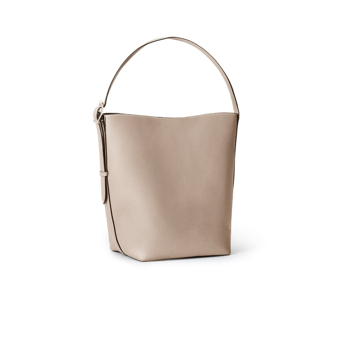 Mina Open Bucket Bag Shrink Leather (Greige - Medium)