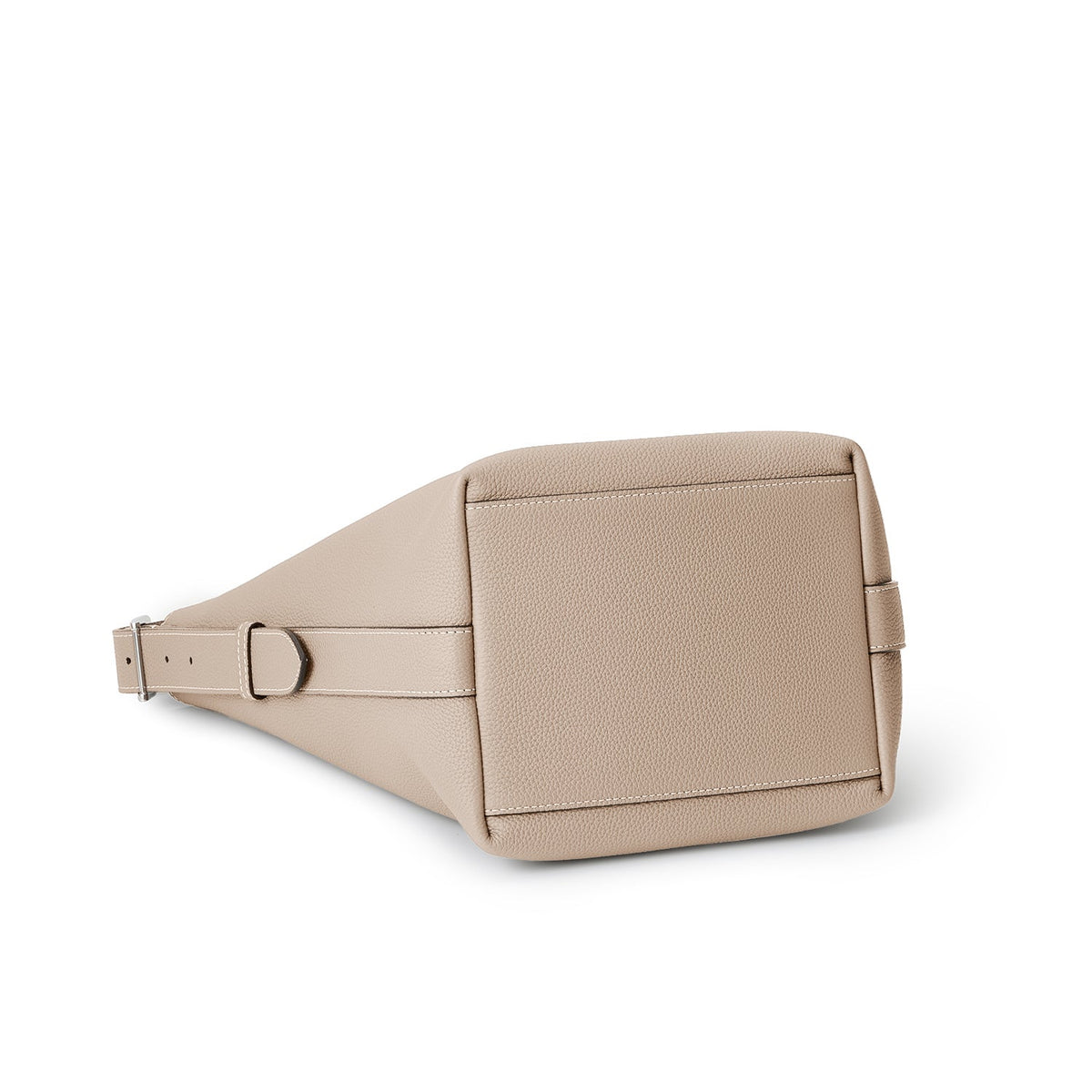 Mina Open Bucket Bag Shrink Leather (Greige - Medium)