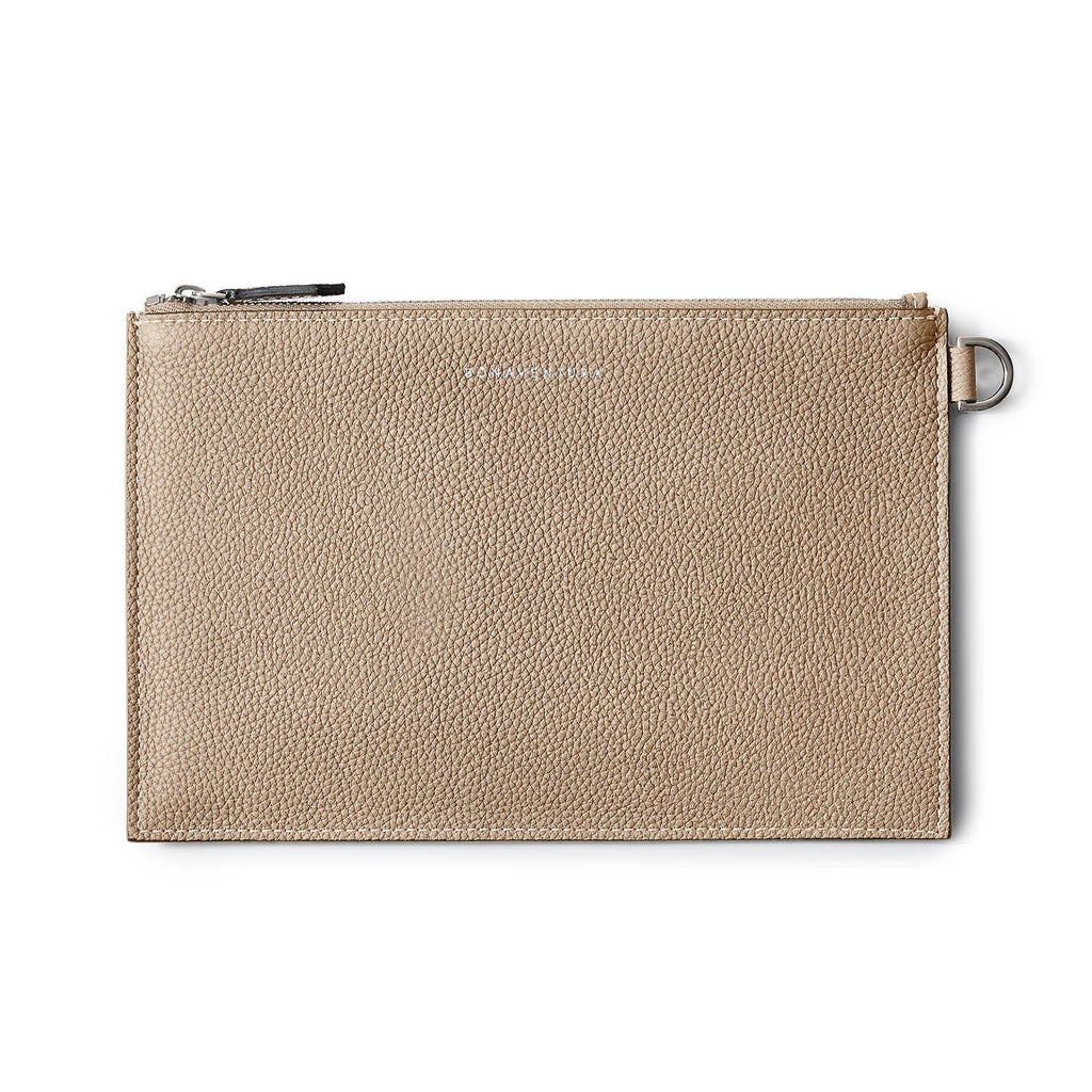 Mina Open Bucket Bag Shrink Leather (Greige - Medium)