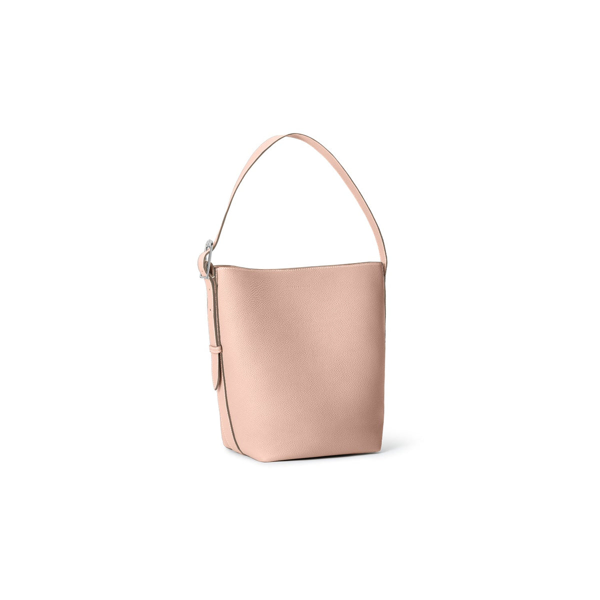 Mina Open Bucket Bag Shrink Leather (Almond Pink (Etoupe edge paint) - Small)