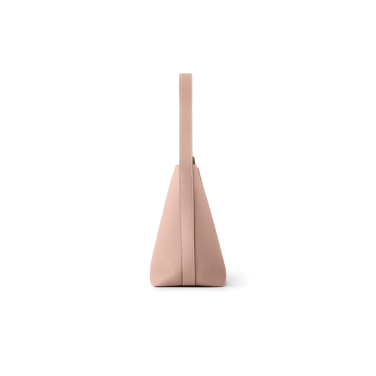 Mina Open Bucket Bag Shrink Leather (Almond Pink (Etoupe edge paint) - Small)