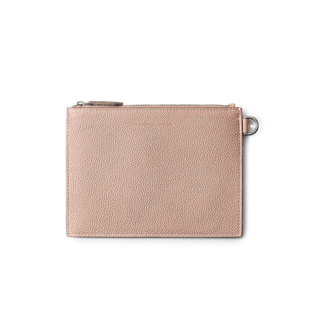 Mina Open Bucket Bag Shrink Leather (Almond Pink (Etoupe edge paint) - Small)