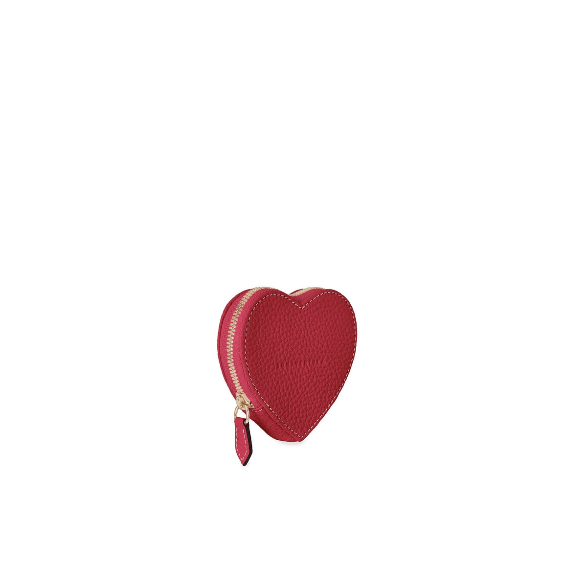 Heart Coin Case Shrink Leather (Red)