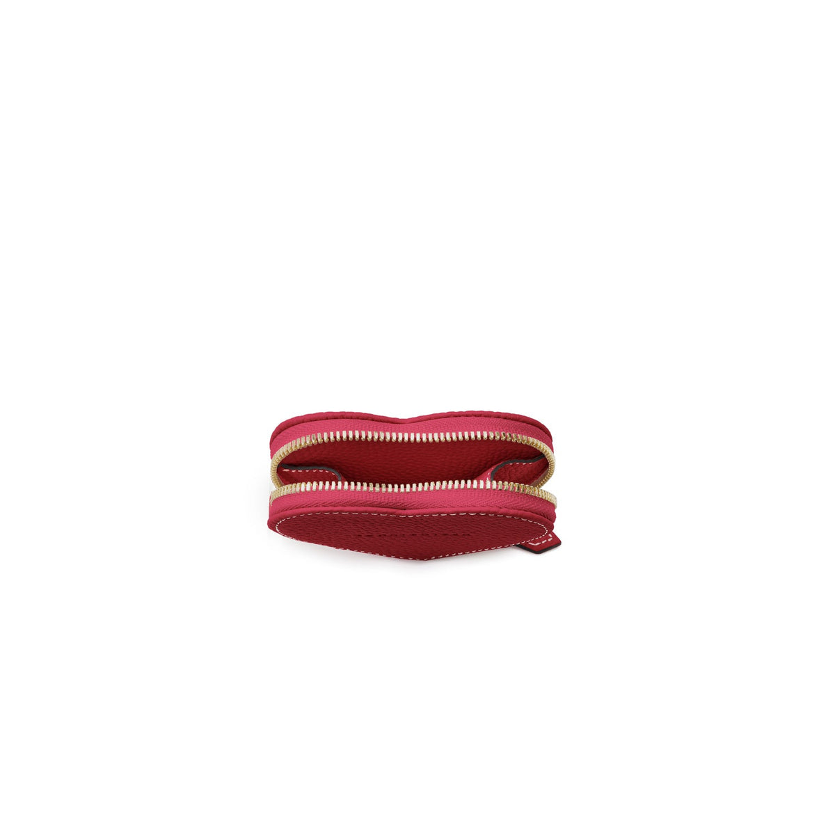 Heart Coin Case Shrink Leather (Red)