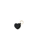 Lizard Embossed Leather Heart Keychain