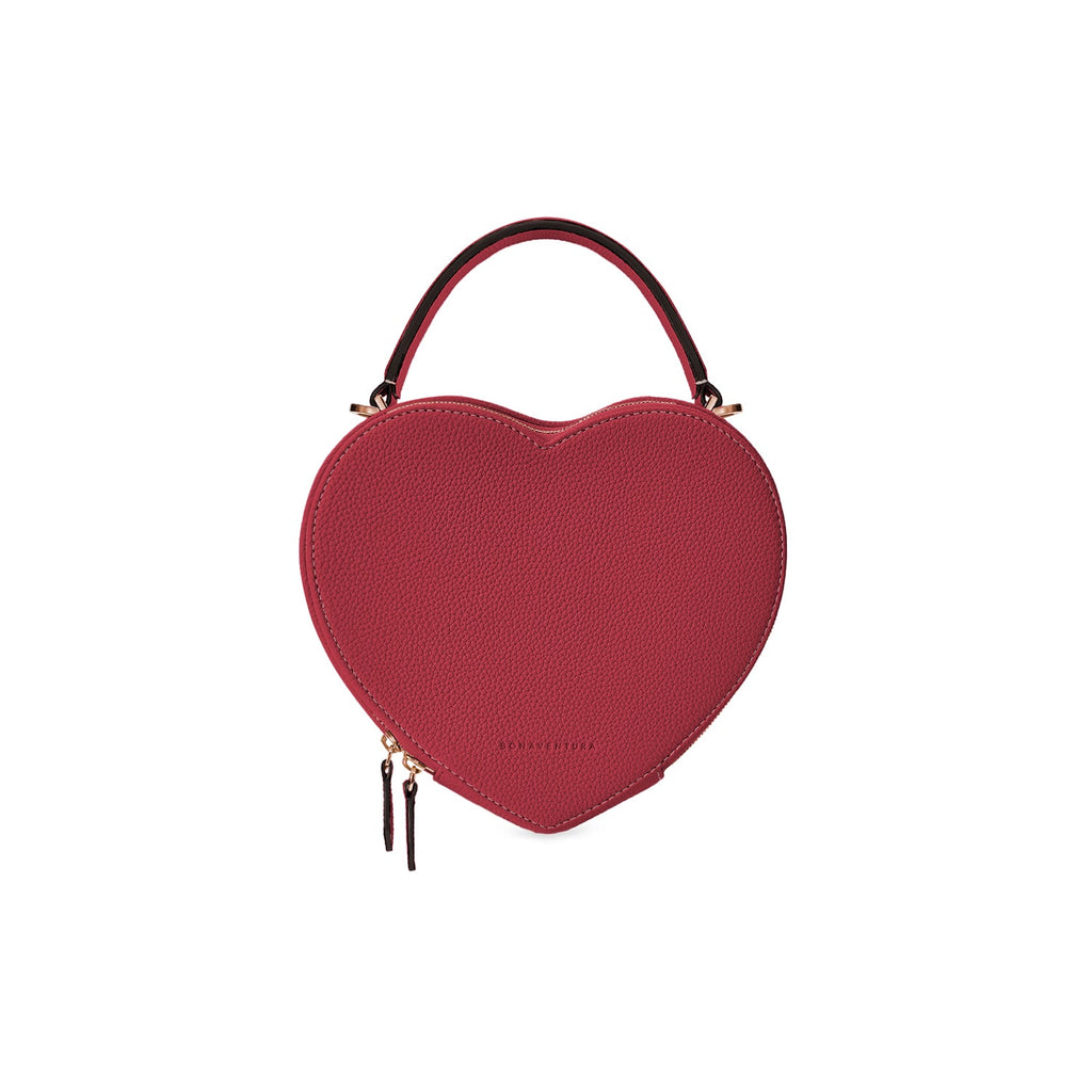 Alia Heart Bag Shrink Leather (Red)