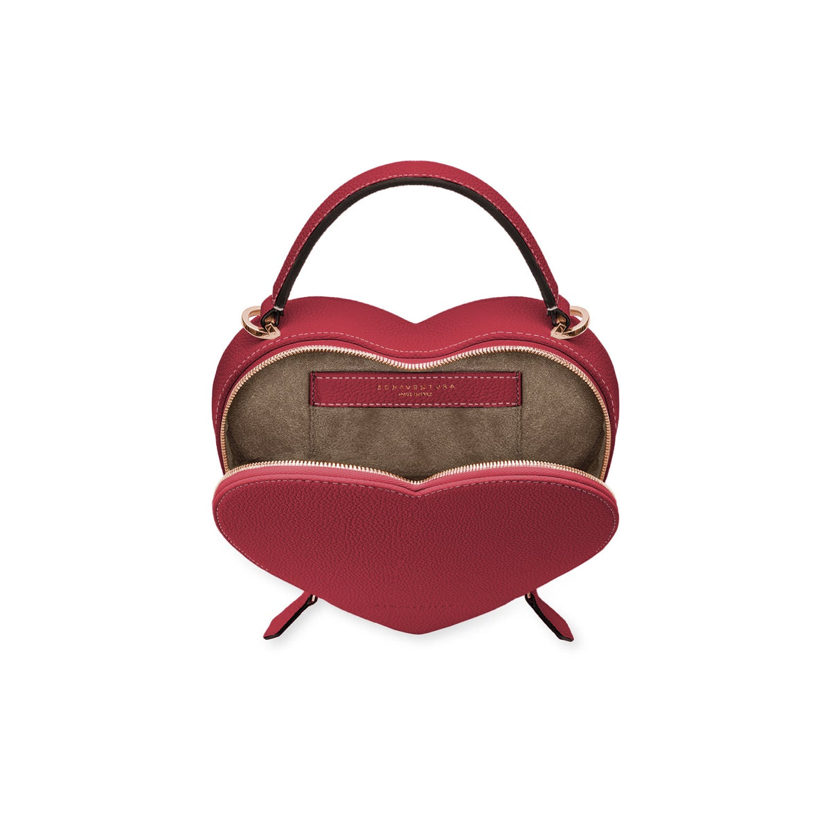 Alia Heart Bag Shrink Leather (Red)