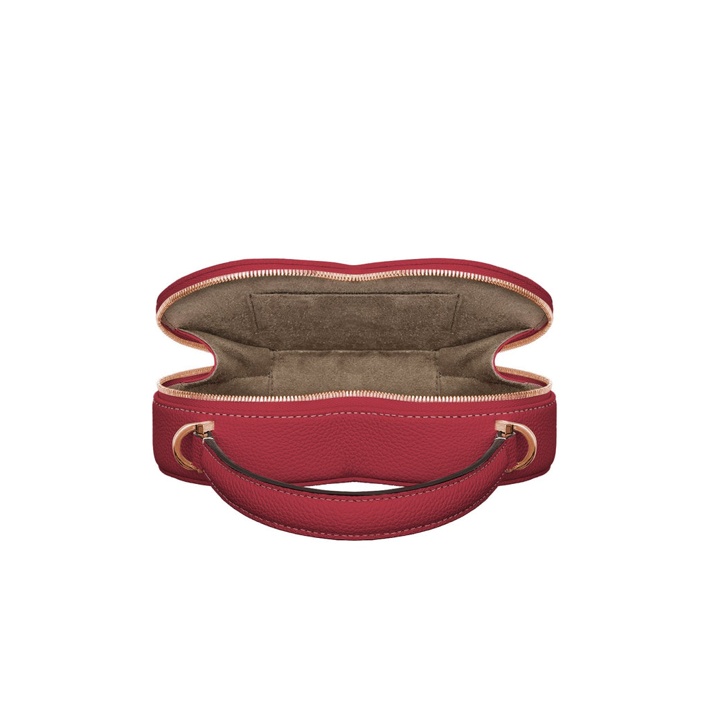 Alia Heart Bag Shrink Leather (Red)