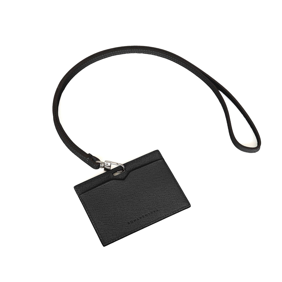 Horizontal ID Card Holder Nobile Leather (Black)