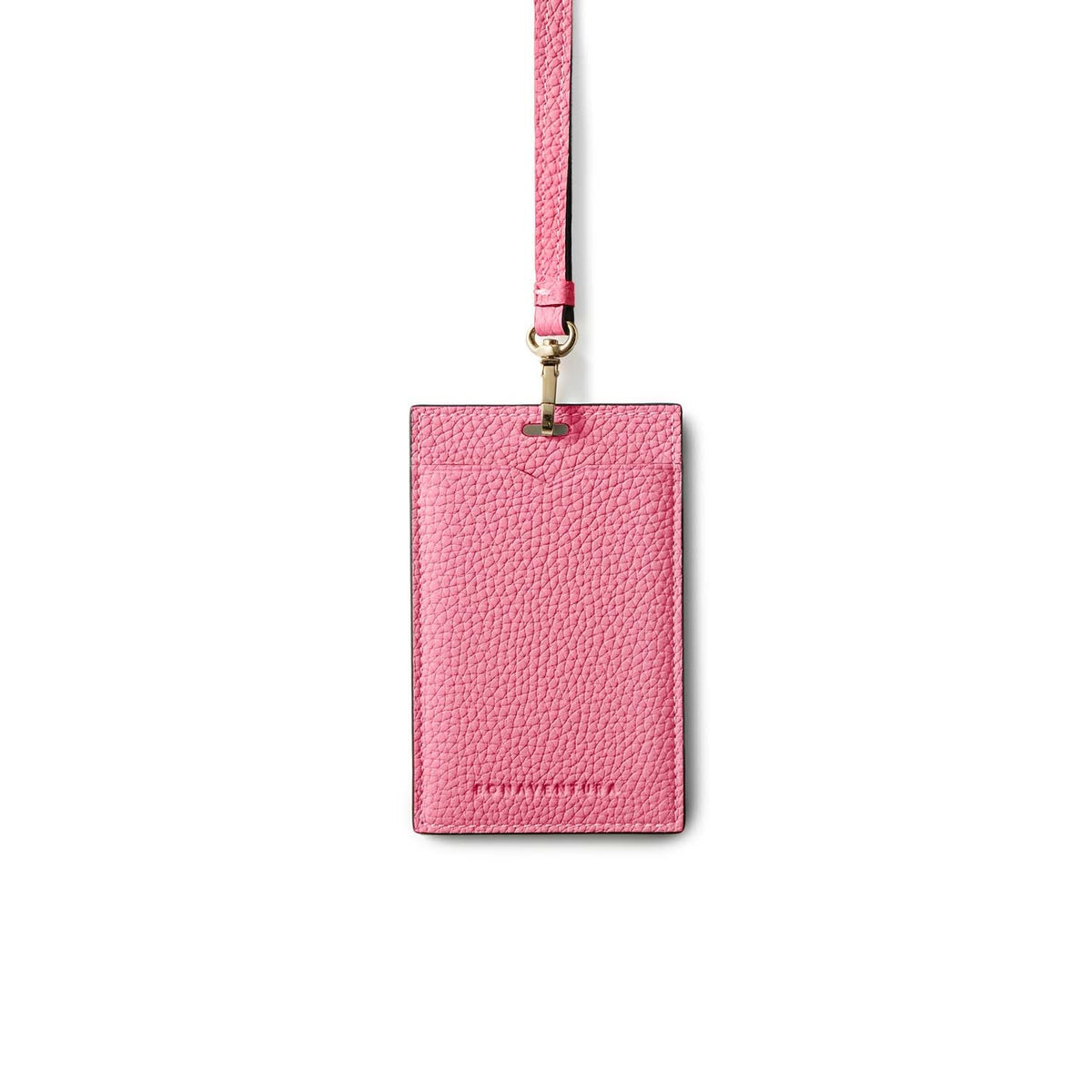 Vertical ID Card Holder Shrink Leather (Azalee Pink)