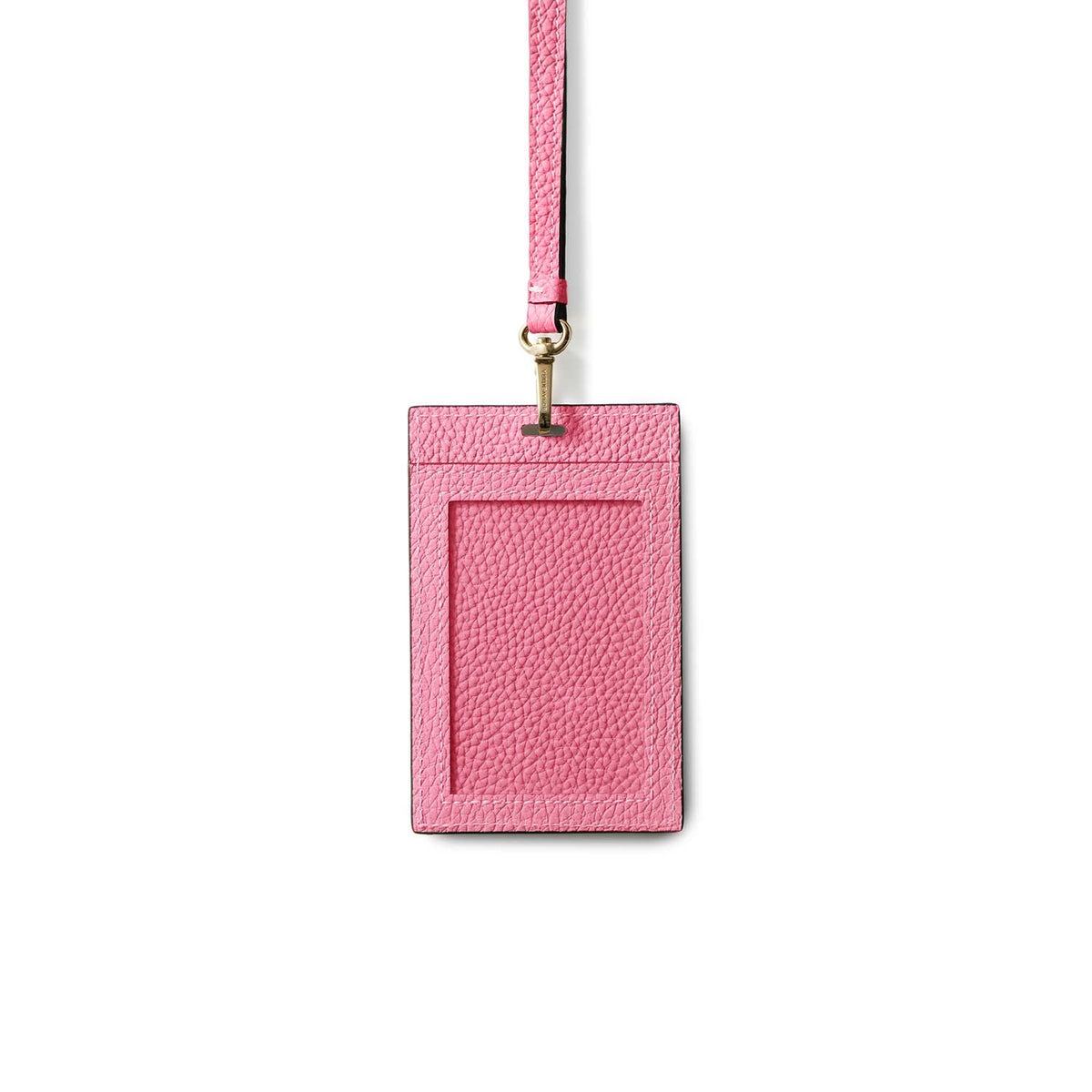 Vertical ID Card Holder Shrink Leather (Azalee Pink)