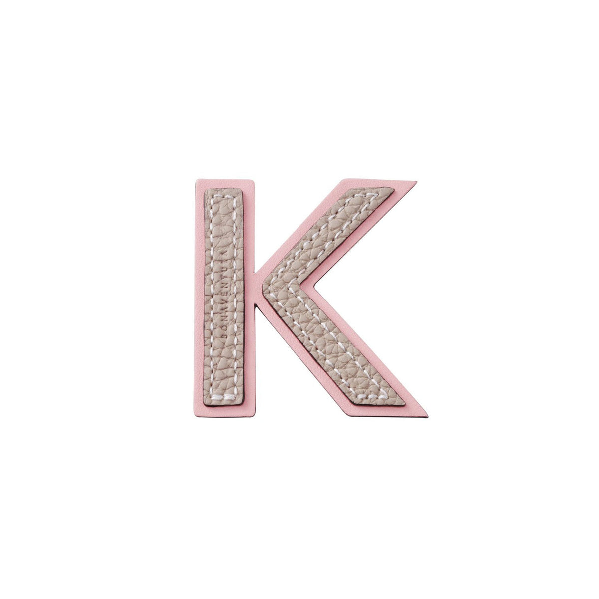 Initial Letter (Greige × Baby Pink - K)
