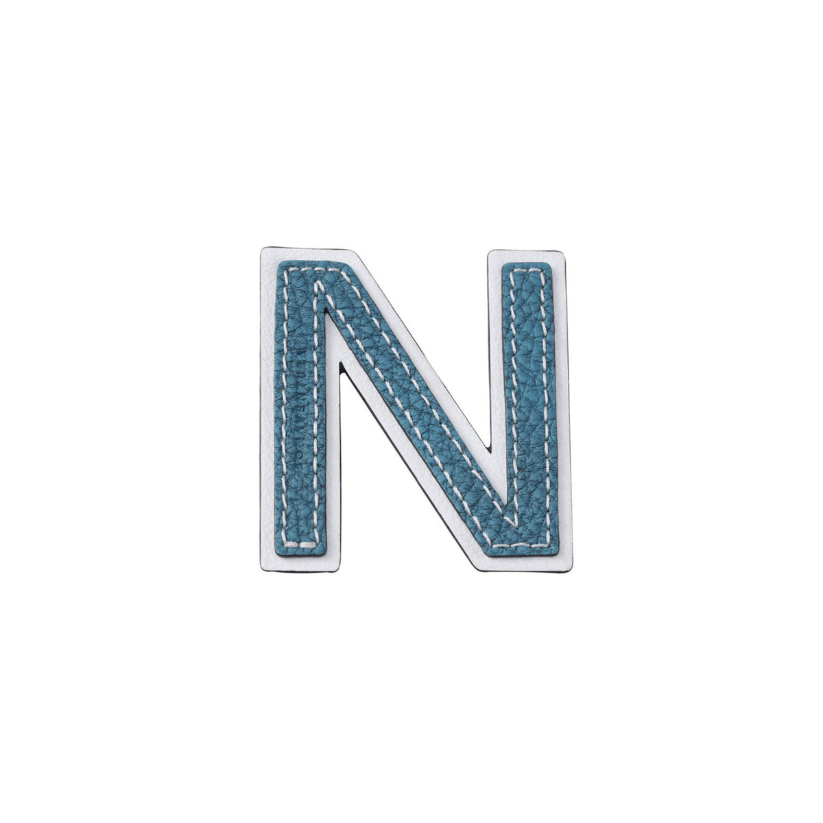 Initial Letter (Blue Cyan × White - N)