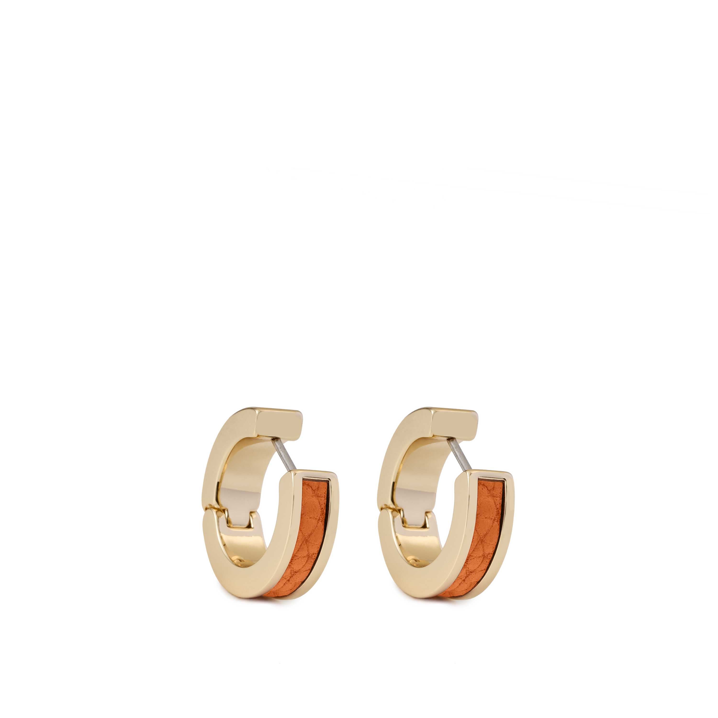 Round Earrings Gold (Round Shrink Leather) – BONAVENTURA (ボナ